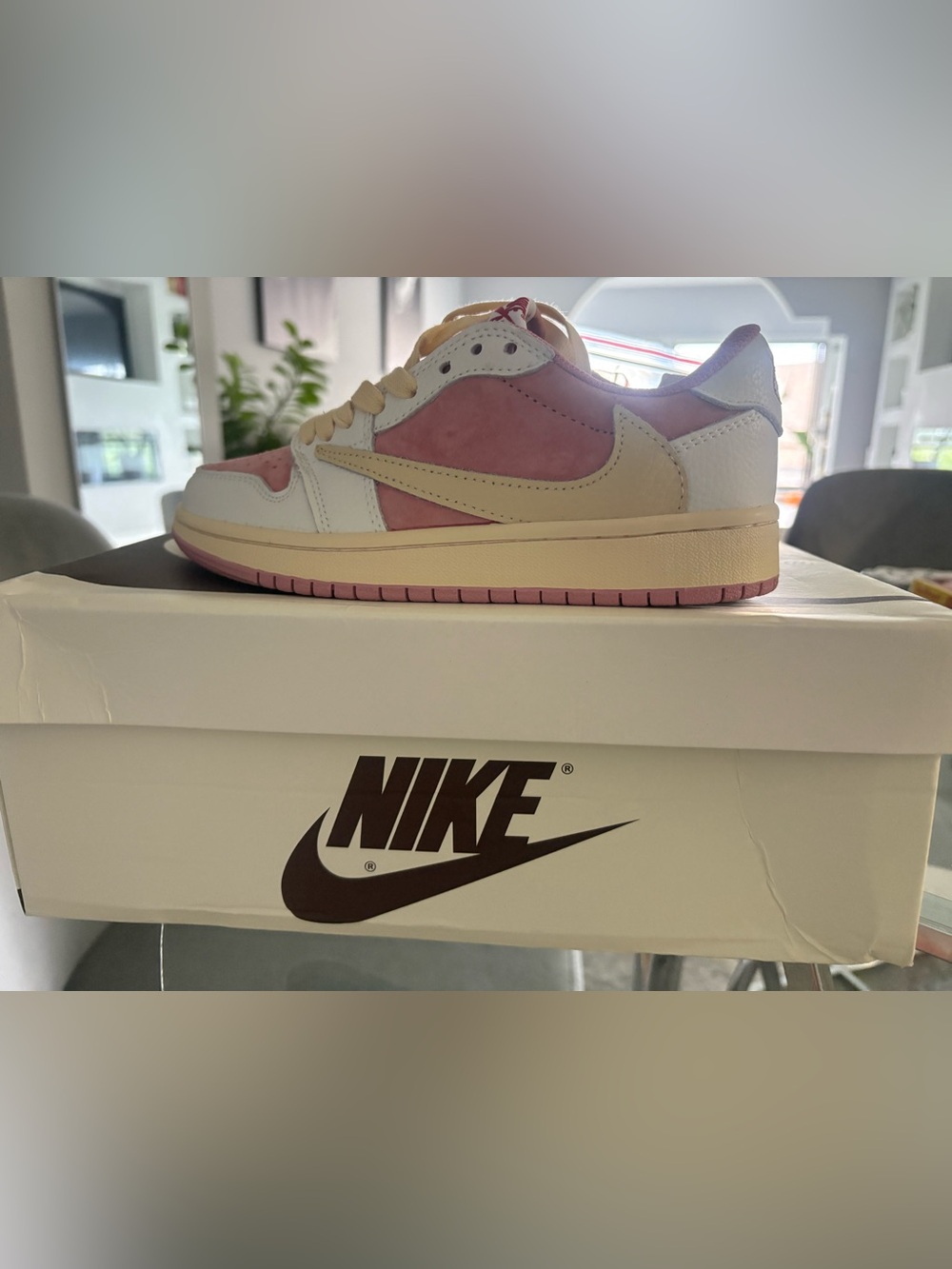 Nike Low Top Sneakers in Pink, Cream and White